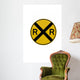 Railroad Crossing Sign Wall Decal