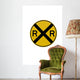 Railroad Crossing Sign Wall Decal