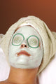 spa organic facial masque with cucumber eye pads Wall Mural