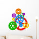 Color Gears Wall Decal