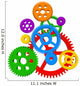 Color Gears Wall Decal