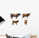 Scottish Highlander Cow Wall Decal Sticker Set