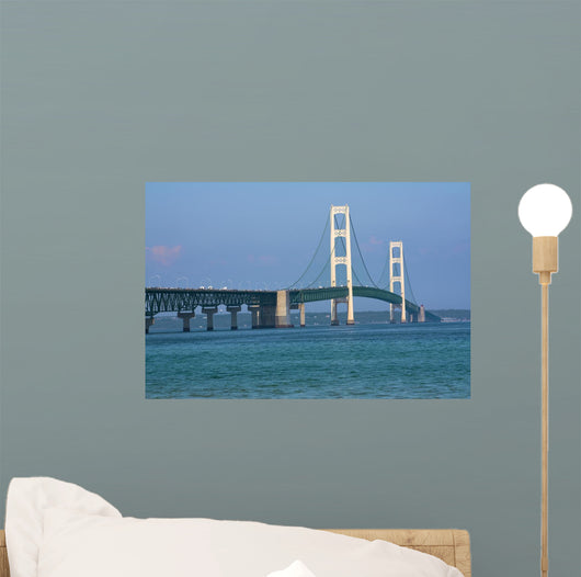 Walking Mackinac Bridge Wall Mural