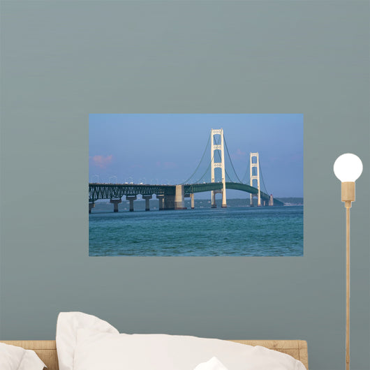 Walking Mackinac Bridge Wall Mural