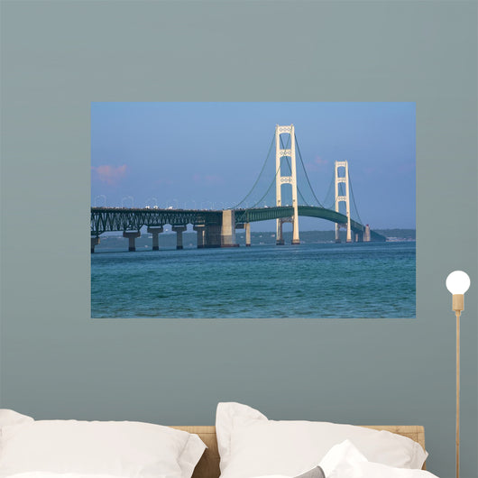Walking Mackinac Bridge Wall Mural