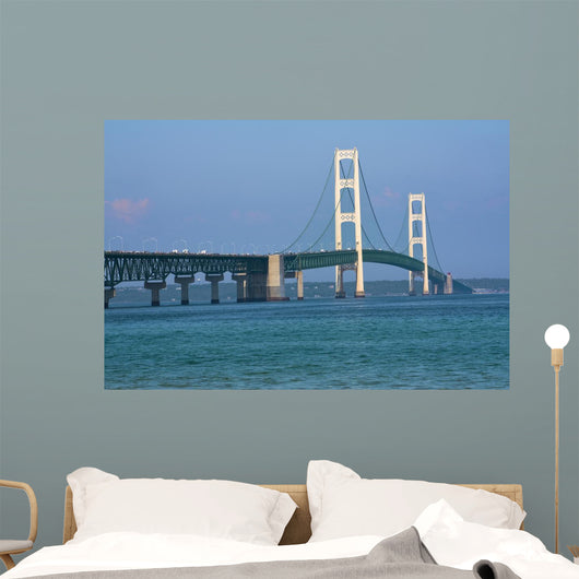 Walking Mackinac Bridge Wall Mural