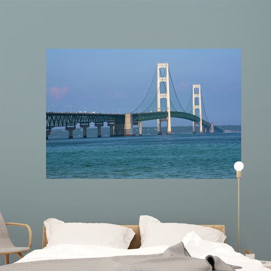 Walking Mackinac Bridge Wall Mural