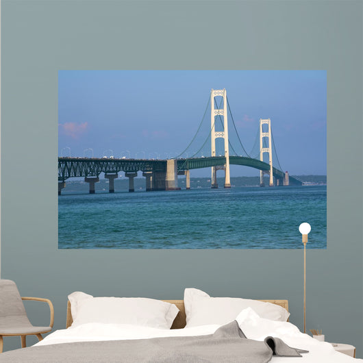 Walking Mackinac Bridge Wall Mural