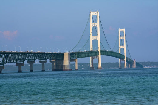 Walking Mackinac Bridge Wall Mural