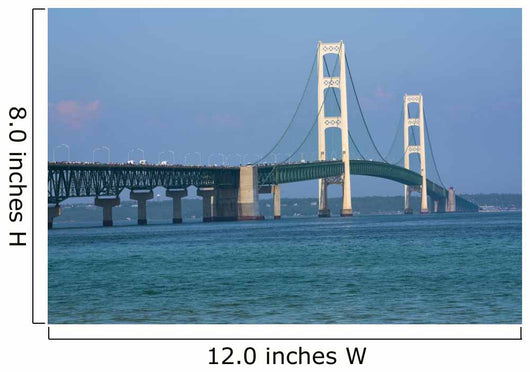 Walking Mackinac Bridge Wall Mural
