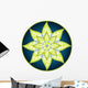 Mandala Green Blue Flower Wall Decal
