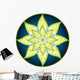 Mandala Green Blue Flower Wall Decal