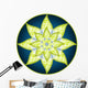 Mandala Green Blue Flower Wall Decal