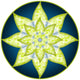 Mandala Green Blue Flower Wall Decal
