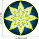 Mandala Green Blue Flower Wall Decal