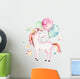 Nursery Balloons Stars Unicorn Wall Decal Sticker Set