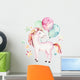 Nursery Balloons Stars Unicorn Wall Decal Sticker Set