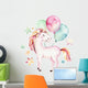 Nursery Balloons Stars Unicorn Wall Decal Sticker Set