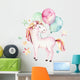 Nursery Balloons Stars Unicorn Wall Decal Sticker Set