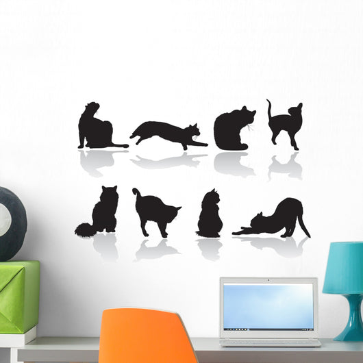 Cat Pose Wall Mural