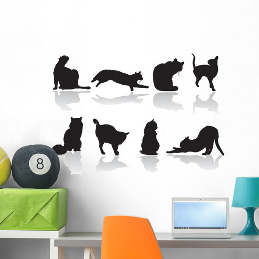 Cat Pose Wall Mural