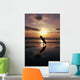Surfer Sunset Wall Mural