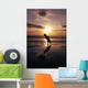 Surfer Sunset Wall Mural