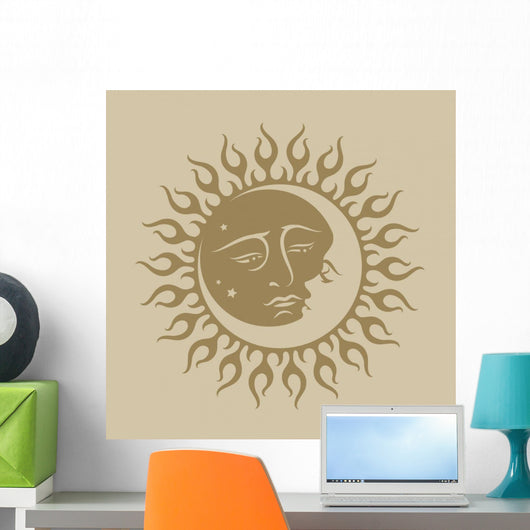 Sun and Moon Wall Mural