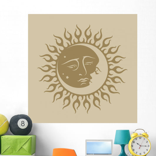Sun and Moon Wall Mural