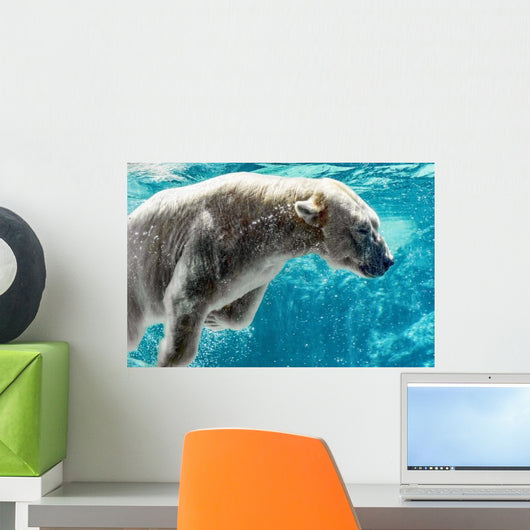 Polar Bear Underwater Wall Decal
