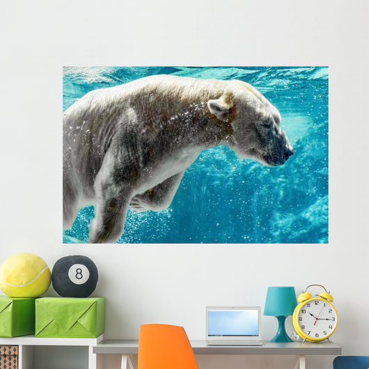 Polar Bear Underwater Wall Decal