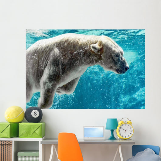 Polar Bear Underwater Wall Decal