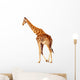 Walking Giraffe White Wall Decal