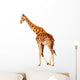 Walking Giraffe White Wall Decal