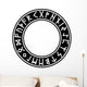Futhark Circle Viking Runes Wall Decal