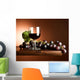 grapes with wine glass Wall Mural
