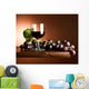 grapes with wine glass Wall Mural