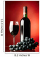 Glass and bottle of red wine. Wall Mural