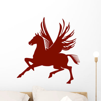 Pegasus Wall Decal shown on a wall