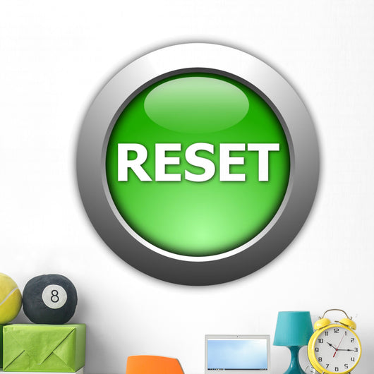 Reset Button Wall Decal