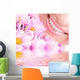 Smile Young Woman with Wall Mural