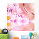 Smile Young Woman with Wall Mural
