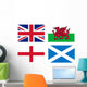 Uk Flags Wall Mural