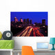 Philadelphia Skyline Night Winter Wall Mural