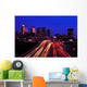 Philadelphia Skyline Night Winter Wall Mural