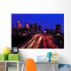 Philadelphia Skyline Night Winter Wall Mural