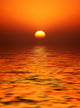 golden orb sunset Wall Mural