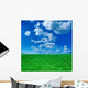 Green Field and Blue Wall Decal Design 2