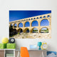 Roman aqueduct, Pont du Gard, Languedoc-Roussillon, France Wall Mural