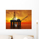 Oil Rig Wall Mural